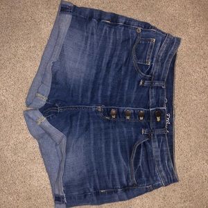 High Rise Midi Shorts